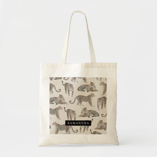 Oerwoud Leopard Wild Animal Pattern Tote Bag (Voorkant)