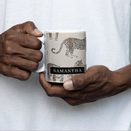 Oerwoud Leopard Wild Animal Pattern Tweekleurige Koffiemok