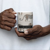 Oerwoud Leopard Wild Animal Pattern Tweekleurige Koffiemok