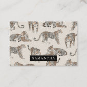 Oerwoud Leopard Wild Animal Pattern Visitekaartje (Voorkant)