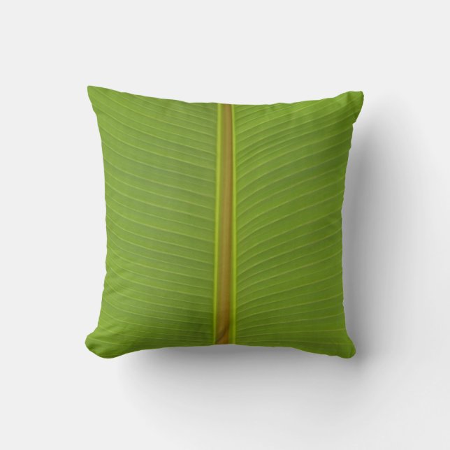 Oerwoud Lime Green Tropical Palm Leaf Texture Kussen (Voorkant)
