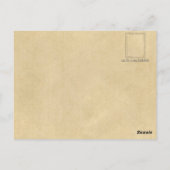 Oerwoud Lion Alphabet Letter Sepia Briefkaart (Achterkant)