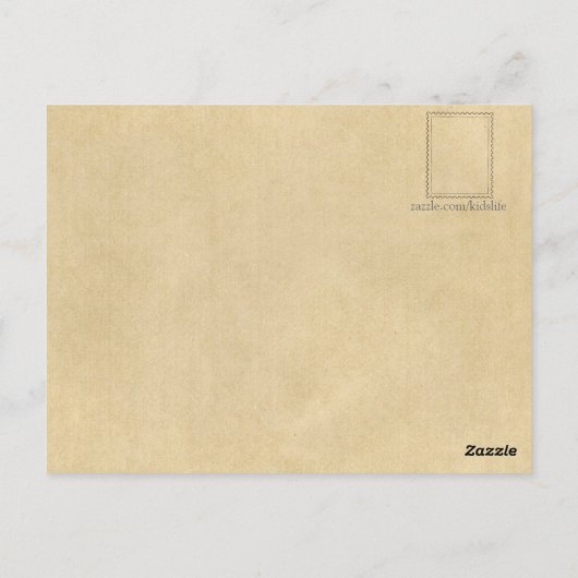 Oerwoud Lion Alphabet Letter Sepia Briefkaart (Achterkant)