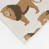 Oerwoud Lion Animal Patroon Fleece Deken (Hoek)