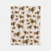 Oerwoud Lion Animal Patroon Fleece Deken (Voorkant)