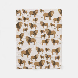 Oerwoud Lion Animal Patroon Fleece Deken