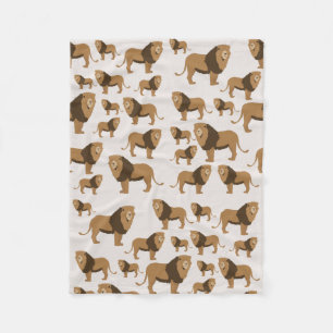 Oerwoud Lion Animal Patroon Fleece Deken