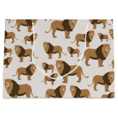 Oerwoud Lion Animal Patroon Groot Cadeauzakje (Voorkant)