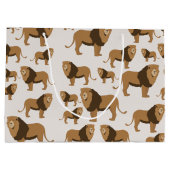 Oerwoud Lion Animal Patroon Groot Cadeauzakje (Achterkant)