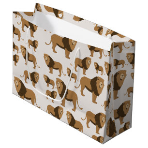 Oerwoud Lion Animal Patroon Groot Cadeauzakje
