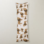 Oerwoud Lion Animal Patroon Lichaamskussen (Achterkant (Verticaal))