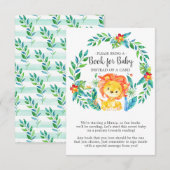 Oerwoud Lion Baby shower Boek voor Baby Kaart (Voorkant / Achterkant)