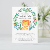 Oerwoud Lion Baby shower Boek voor Baby Kaart (Staand voorkant)