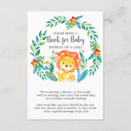 Oerwoud Lion Baby shower Boek voor Baby Kaart