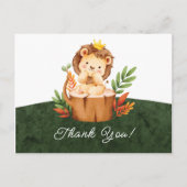 Oerwoud Lion Baby shower Dank u Briefkaart (Voorkant)