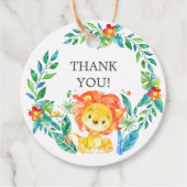 Oerwoud Lion Baby shower Favor Gift Label (Voorkant)