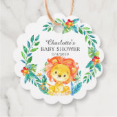 Oerwoud Lion Baby shower Favor Gift Label (Achterkant)