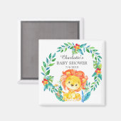 Oerwoud Lion Baby shower Favor Magnet (Voorkant / Achterkant)