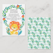 Oerwoud Lion Baby shower Gift Display Douche Informatiekaartje (Voorkant / Achterkant)