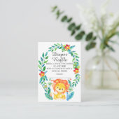 Oerwoud Lion Baby shower Informatiekaartje (Staand voorkant)