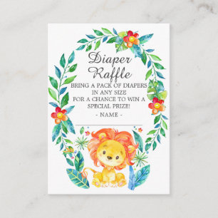 Oerwoud Lion Baby shower Informatiekaartje