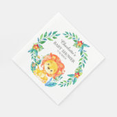 Oerwoud Lion Baby shower Paper Napkins Servet (Hoek)