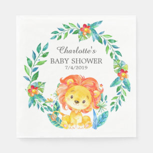 Oerwoud Lion Baby shower Papier Napels Servet