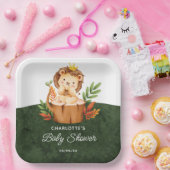 Oerwoud Lion Baby shower Papieren Borden Papieren Bordje (Feest)