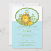 Oerwoud Lion Baby shower Uitnodiging (Voorkant)