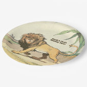 Oerwoud Lion Birthday Party Papieren Bordje (Gekanteld)