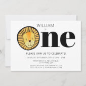 Oerwoud Lion Boys First Birthday Kaart (Voorkant)