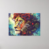Oerwoud Lion Canvas afdrukken (Voorkant)