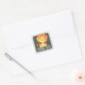Oerwoud Lion Dank u Sticker (Envelop)