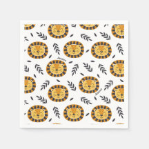 Oerwoud Lion Pattern met Kinder naam Birthday