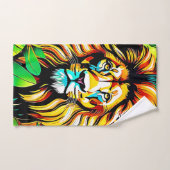 Oerwoud Lion Pop Art Design Bad Handdoek (Handdoek)