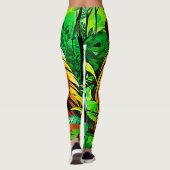 Oerwoud Lion Pop Art Design Leggings (Achterkant)