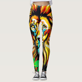Oerwoud Lion Pop Art Design Leggings
