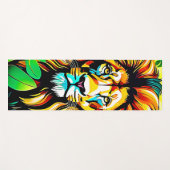Oerwoud Lion Pop Art Design Yogamat (Voorkant (horizontaal))