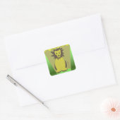 Oerwoud Lion Vierkante Sticker (Envelop)