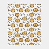 Oerwoud-lionpatroon met Kinder naam Fleece Deken (Voorkant)