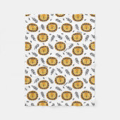 Oerwoud-lionpatroon met Kinder naam Fleece Deken (Voorkant)