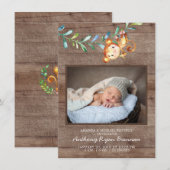 Oerwoud Little Monkey Photo Birth Announounding Aankondiging (Voorkant / Achterkant)
