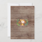 Oerwoud Little Monkey Photo Birth Announounding Aankondiging (Achterkant)