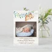 Oerwoud Little Monkey Photo Birth Announounding Aankondiging (Staand voorkant)