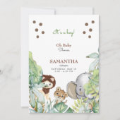 Oerwoud Love Het is een Boy Baby shower Invitation Kaart (Voorkant)