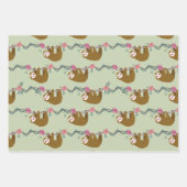 Oerwoud luiaards tropische wijnstokken inpakpapier vel (Voorkant 3)