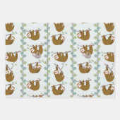 Oerwoud luiaards tropische wijnstokken inpakpapier vel (Voorkant)