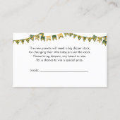 Oerwoud luier Raffle Baby shower Enclosure Kaart Visitekaartje (Achterkant)