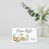Oerwoud luier Raffle Baby shower Enclosure Kaart Visitekaartje (Staand voorkant)