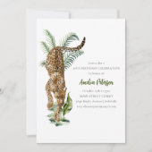 Oerwoud Luipaard Waterverf Verjaardagsfeest Kaart (Voorkant)